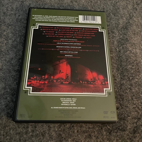 RAGE AGAINST THE MACHINE Live At The Grand Olympic Auditorium 2000 DVD - Picture 3 of 4